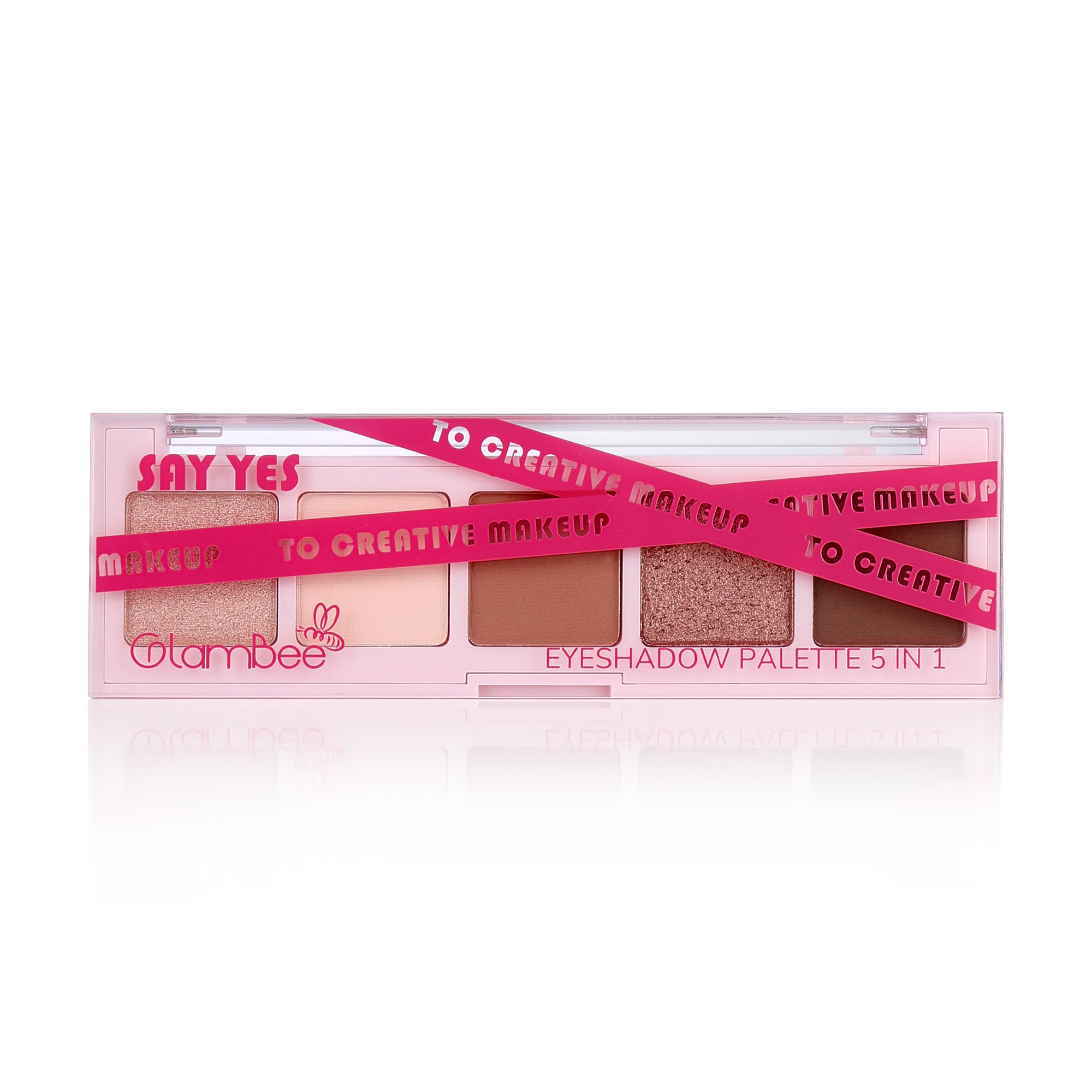 Палетка тіней для повік 5 в 1 GlamBee Say Yes to Creative Make Up тон 01, 3 г